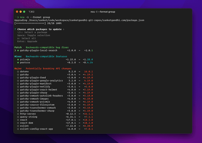 npm-check-updates